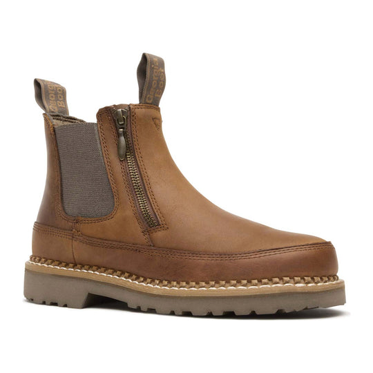 Georgia Women's Side Zip Chelsea 5" Soft Toe Romeo Boot - Brown - GB00507 6 / Medium / Brown - Overlook Boots