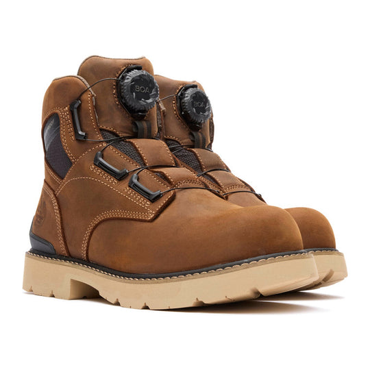 Georgia Men's Carbon Flex 6" Soft Toe Waterproof BOA Work Boot - Brown - GB00774 - Overlook Boots