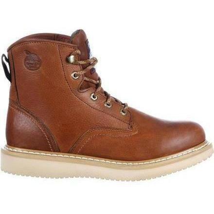 Georgia Men's 6" Wedge Steel Toe Work Boot - Brown - G6342  - Overlook Boots