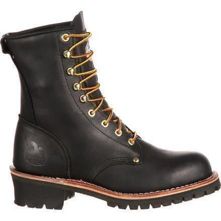 Georgia Men's 8" Logger Work Boot - Black - G8120  - Overlook Boots