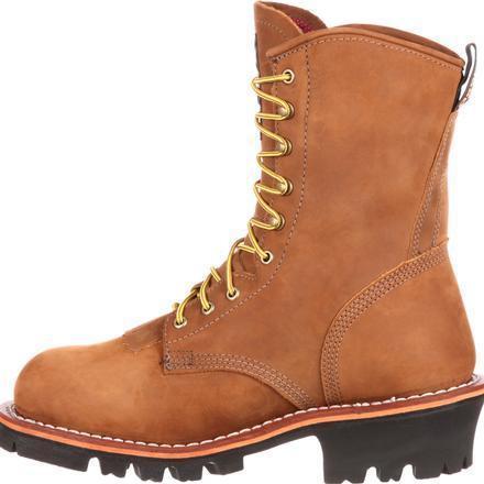 Georgia Men's 8" Steel Toe Waterproof Insulated Logger Work Boot - Brown - G9382 - Overlook Boots