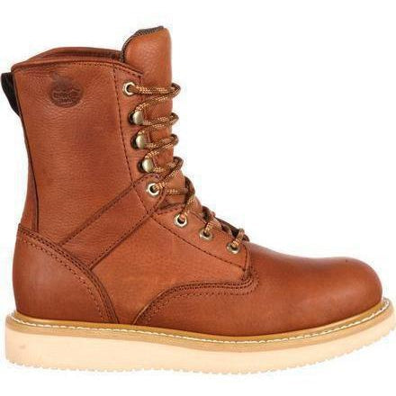 Georgia Men's 8" Wedge Steel Toe Work Boot - Brown - G8342  - Overlook Boots