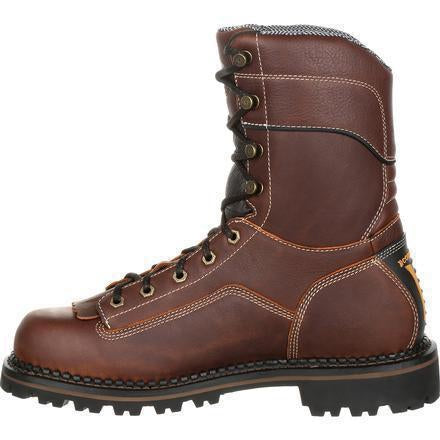 Georgia Men's Amped Lightweight 9" Logger Composite Toe Waterproof Work Boot - Brown - GB00238 - Overlook Boots