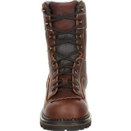 Georgia Men's Amped Lightweight 9" Logger Composite Toe Waterproof Work Boot - Brown - GB00238 - Overlook Boots