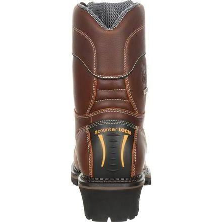 Georgia Men's Amped Lightweight Logger Composite Toe Waterproof Work Boot - Brown - GB00236 - Overlook Boots