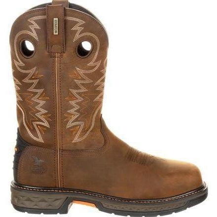 Georgia Men's Carbo-Tec 11" Lightweight Alloy Toe Waterproof Pull-On Western Work Boot GB00224 - Overlook Boots