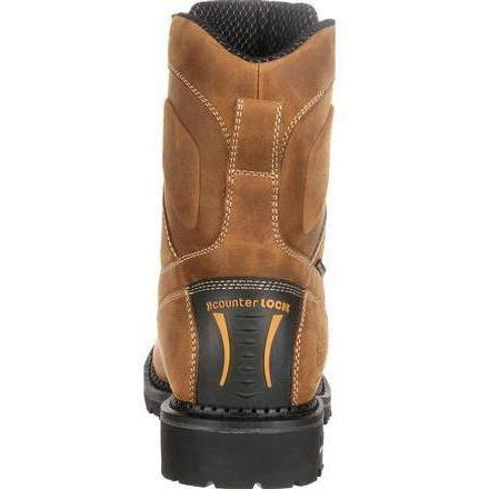 Georgia Men's Comfort Core 8" Low Heel Logger Work Boot Brown GB00122  - Overlook Boots