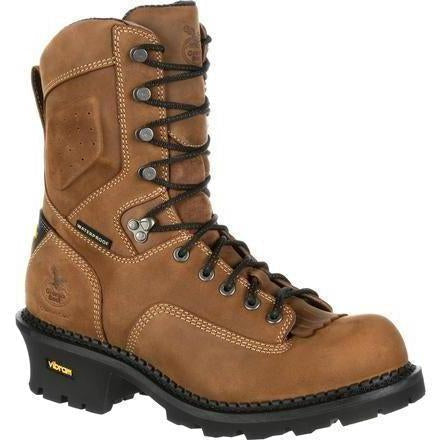 Georgia Men's Comfort Core 9" Composite Toe Logger Work Boot Brown GB00097 8 / Medium / Brown - Overlook Boots