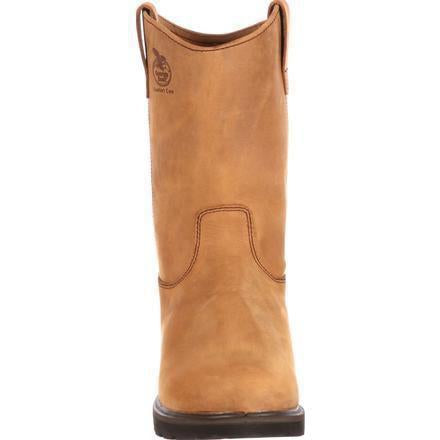 Georgia Men's Farm and Ranch Wellington Wedge Work Boot - Brown - G4432  - Overlook Boots