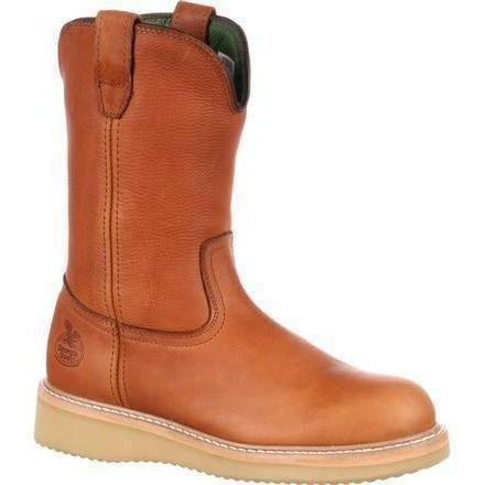 Georgia Men's Wedge Wellington Work Boot - Brown - G5153 7.0 / Medium / Tabacco - Overlook Boots