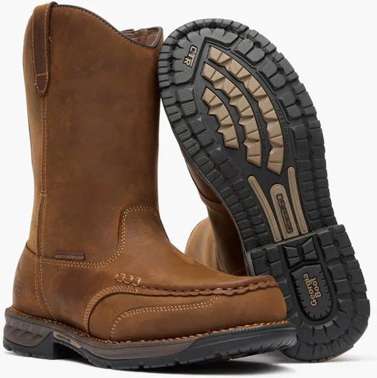 Georgia Men's Athens 360 11" Comp Toe WP Pull On Work Boot- Brown- GB00739 - Overlook Boots