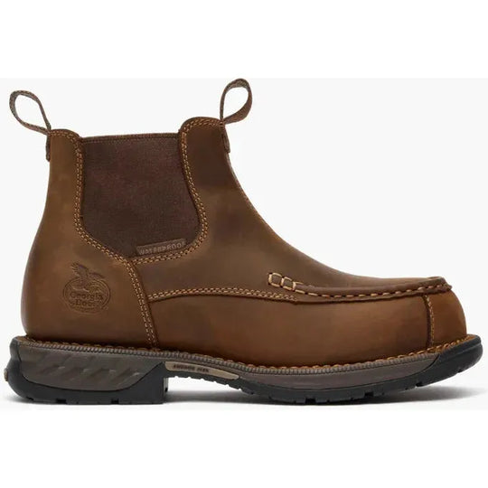 Georgia Men's Athens 360 6" Comp Toe WP Chelsea Work Boot- Brown- GB00740 - Overlook Boots