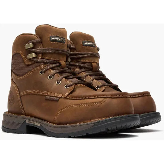 Georgia Men's Athens 360 6" Comp Toe WP Side Zip Work Boot- Brown- GB00737 - Overlook Boots