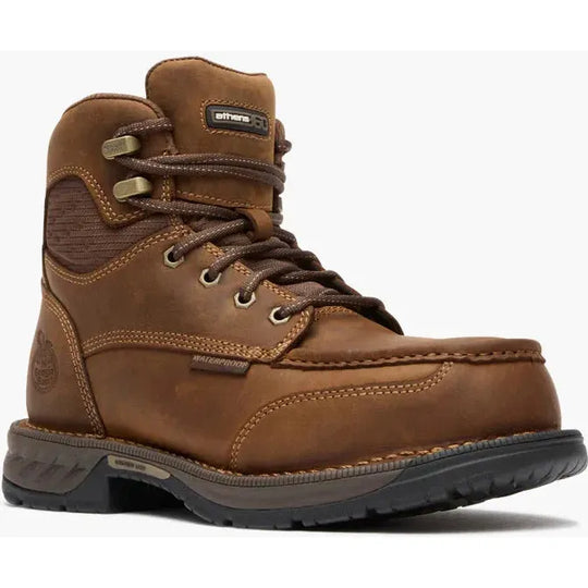 Georgia Men's Athens 360 6" Comp Toe WP Side Zip Work Boot- Brown- GB00737 8 / Medium / Brown - Overlook Boots