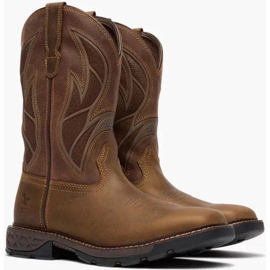 Georgia Men's Carbo-Tec FLX 11" Alloy Toe Pull On Work Boot- Brown- GB00736 - Overlook Boots