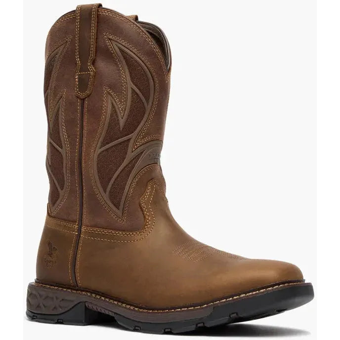 Georgia Men's Carbo-Tec FLX 11" Pull On Work Boot- Brown- GB00735 7 / Medium / Brown - Overlook Boots