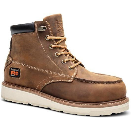 Timberland Pro Men's Gridworks 6" Soft Toe Waterproof Work Boot - TB1A2AXR214 3.5 / Medium / Brown - Overlook Boots