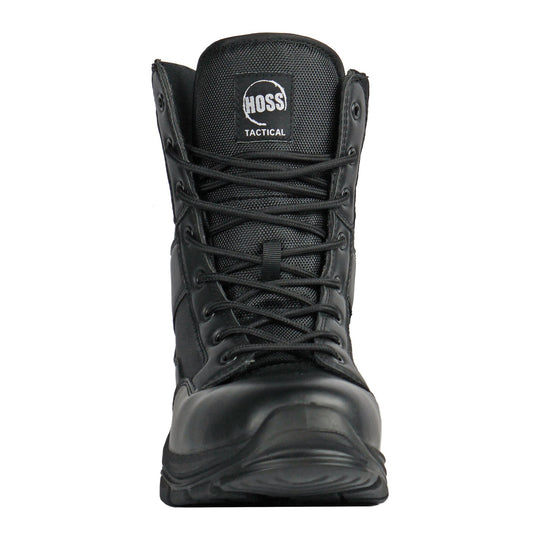 Hoss Men's Watchman 8" Soft Toe Side Zip Work Boot - Black - 80180 - Overlook Boots