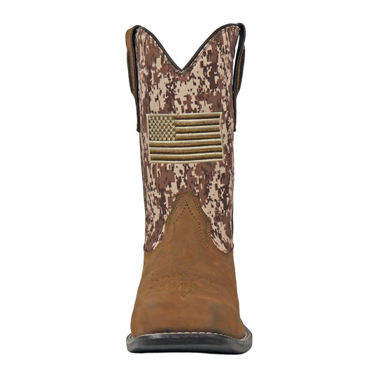 Hoss Men's Tribute Composite Toe Waterproof Pull On Western Work Boot - Brown Digi Camo - 91073 - Overlook Boots