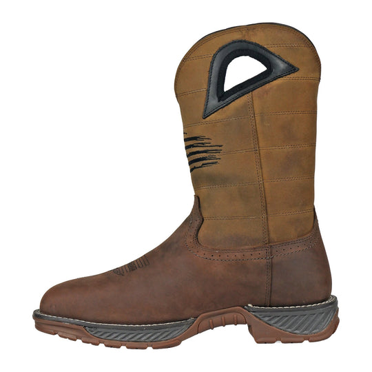 Hoss Men's Fallen Hero Composite Toe Waterproof Pull On Western Work Boot - Brown - 92071 - Overlook Boots