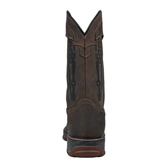 Hoss Men's GOD Work Country Composite Toe Waterproof Pull On Western Work Boot - Brown - 92075 - Overlook Boots