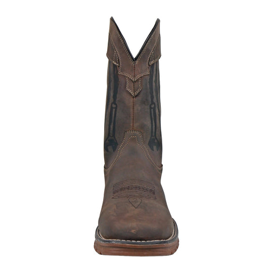 Hoss Men's GOD Work Country Composite Toe Waterproof Pull On Western Work Boot - Brown - 92075 - Overlook Boots