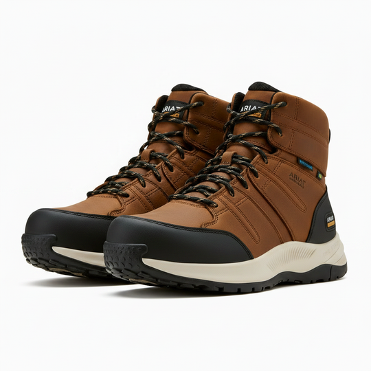 Ariat Men's Outpace Shift 6" SD Composite Toe Waterproof Work Boot - Natural Brown - 10060891 - Overlook Boots