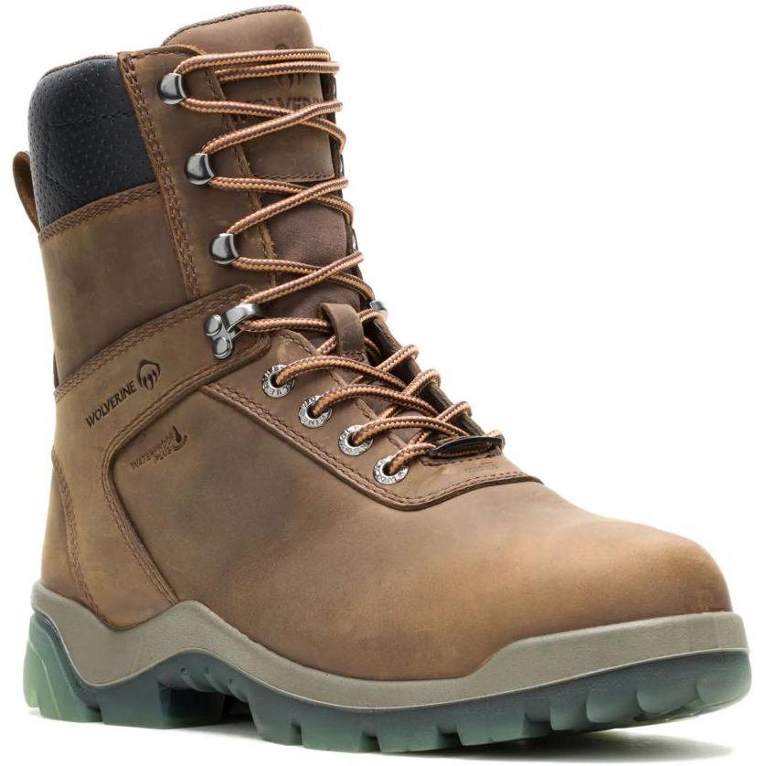 Wolverine Men's Vantage Ft 8" Waterproof Carbonmax Work Boot- Brown- W261055 7 / Medium / Brown - Overlook Boots