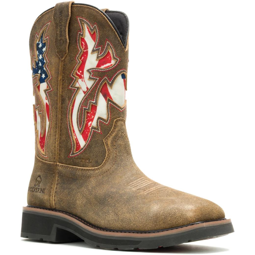 Wolverine Men's Rancher Steel Toe Waterproof Wellington Work Boot- Brown- W261047 7 / Medium / Brown - Overlook Boots