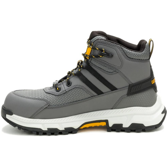 Cat Men's Booster Vent Comp Toe Athletic Work Boot- Gargoyle- P91846 - Overlook Boots