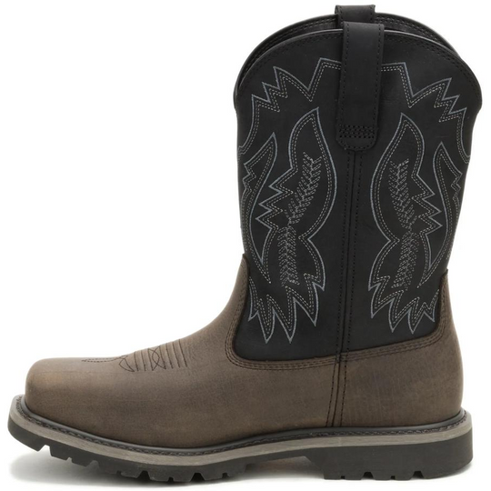 Cat Men's Colorado Frontier Steel Toe Western Work Boot- Grey- P91796 - Overlook Boots