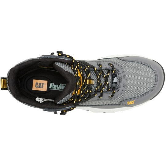 Cat Men's Booster Vent Comp Toe Athletic Work Boot- Gargoyle- P91846 - Overlook Boots