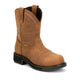 Justin Women's Darby 8" Nano Composite Toe Waterproof Western Work Boot - Brown - GY9949 - Front Angle - Overlook Boots