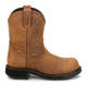 Justin Women's Darby 8" Nano Composite Toe Waterproof Western Work Boot - Brown - GY9949 - Side Profile - Overlook Boots