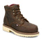 Justin Men's Akron 6" Soft Toe Moc Toe Work Boot - Hickory - HL260 - Front Angle - Overlook Boots