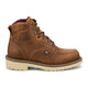 Justin Men's Akron 6" Soft Toe Moc Toe Work Boot - Walnut - HL262 - Side Profile - Overlook Boots