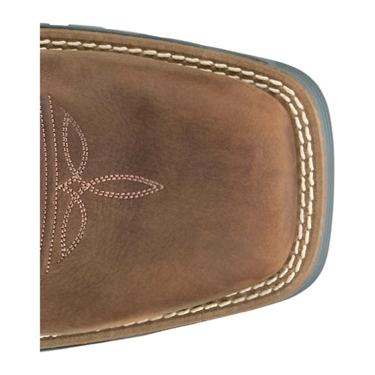 Justin Men's Lytle 11" Soft Toe Waterproof Western Work Boot - Brown - MV4590 - Top View - Overlook Boots