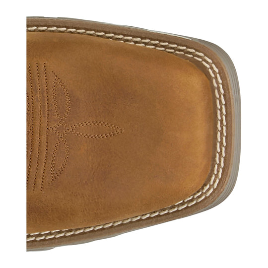 Justin Men's Lytle 11" Soft Toe Waterproof Western Work Boot - Cognac - MV4594 - Top View - Overlook Boots