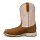 Justin Men's Lytle 11" Steel Toe Waterproof Western Work Boot - Brown/White - MV4595 - Inside Profile - Overlook Boots