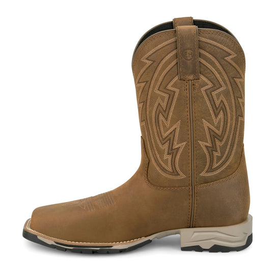 Justin Men's Lytle 11" Steel Toe Waterproof Western Work Boot - Brown - MV4599 - Inside Profile - Overlook Boots