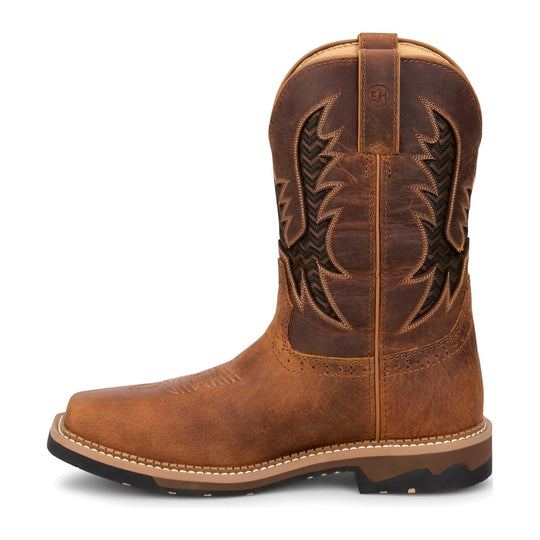 Justin Men's Bolt 11" Composite Toe Waterproof Western Work Boot - Brown - SE4130 - Inside Profile - Overlook Boots