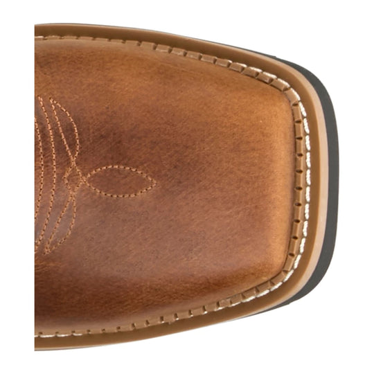 Justin Men's Bolt 11" Composite Toe Waterproof Western Work Boot - Brown - SE4130 - Top View - Overlook Boots