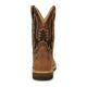 Justin Men's Bolt 11" Soft Toe Waterproof Western Work Boot - Brown - SE4131 - Back View - Overlook Boots