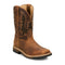 Justin Men's Bolt 11" Soft Toe Waterproof Western Work Boot - Brown - SE4131 - Front Angle - Overlook Boots