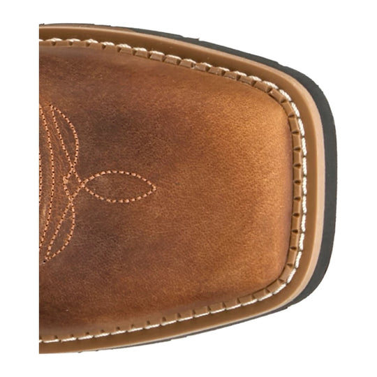 Justin Men's Bolt 11" Soft Toe Waterproof Western Work Boot - Brown - SE4131 - Top View - Overlook Boots