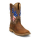 Justin Men's Bolt 11" Soft Toe Waterproof Western Work Boot - Pecan - SE4136 - Front Angle - Overlook Boots