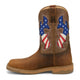 Justin Men's Bolt 11" Soft Toe Waterproof Western Work Boot - Pecan - SE4136 - Inside Profile - Overlook Boots