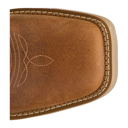Justin Men's Bolt 11" Soft Toe Waterproof Western Work Boot - Pecan - SE4136 - Top View - Overlook Boots