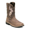 Justin Men's Bolt 11" Composite Toe Waterproof Western Work Boot - Antique Brown - SE4139 - Front Angle - Overlook Boots
