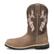 Justin Men's Bolt 11" Composite Toe Waterproof Western Work Boot - Antique Brown - SE4139 - Inside Profile - Overlook Boots